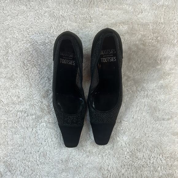 Mootsies Tootsies black square toe Momindi heels, size 7.5 - Picture 4 of 11